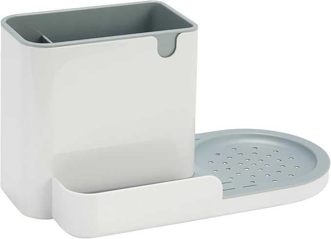 Kitchen Sink Organizer/Sponge Holder, Large, White