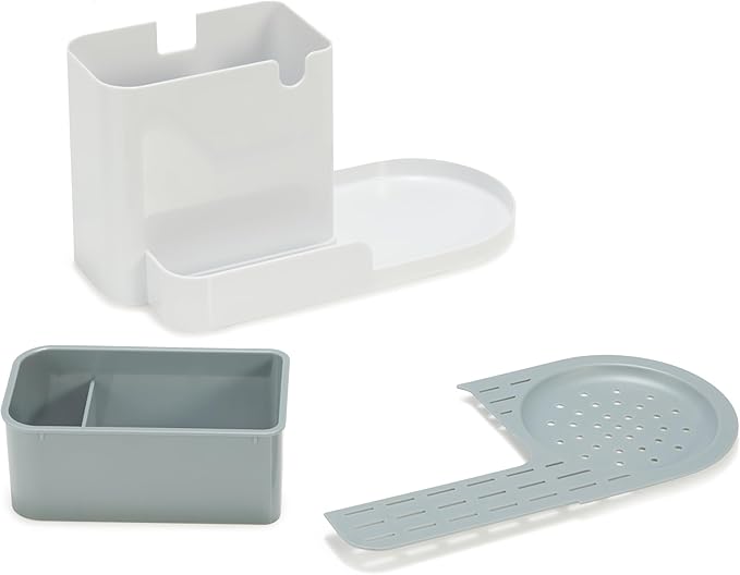 Kitchen Sink Organizer/Sponge Holder, Large, White