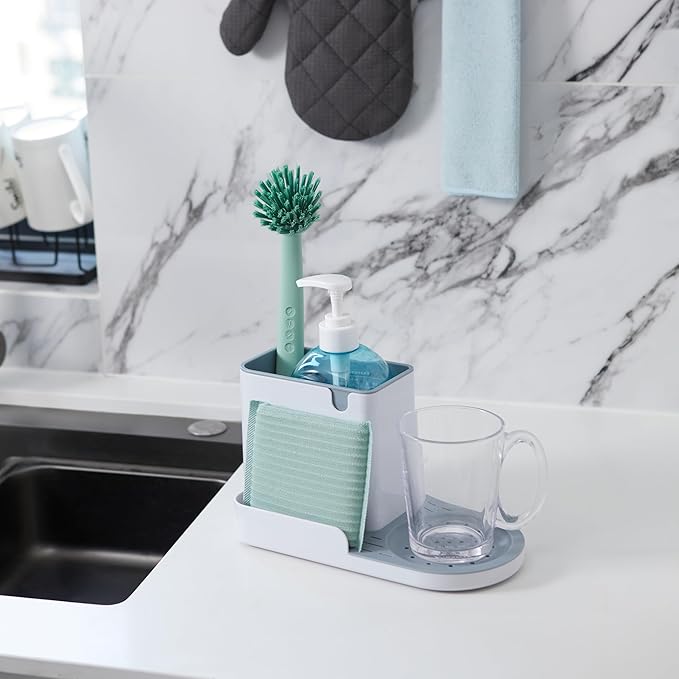 Kitchen Sink Organizer/Sponge Holder, Large, White